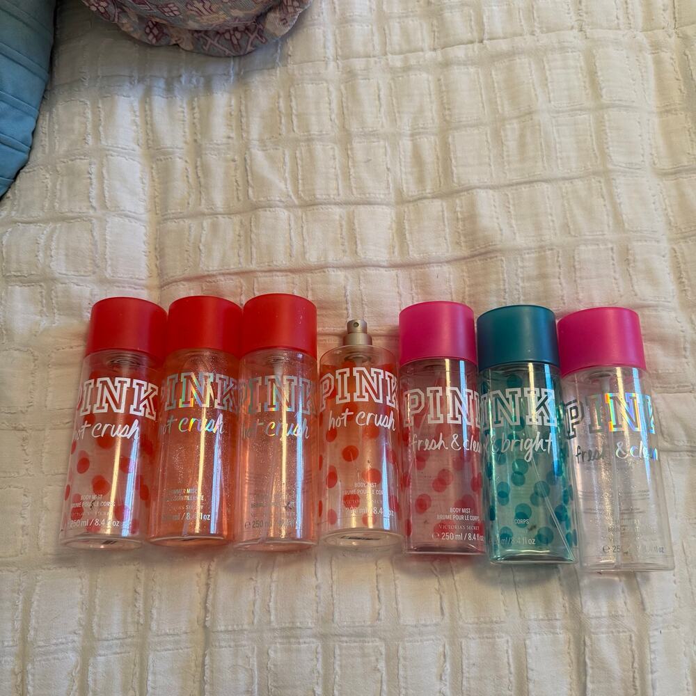 Lot of Vintage PINK spray Hot Crush, Fresh & Clean, Cool & Bright